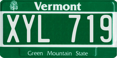 VT license plate XYL719