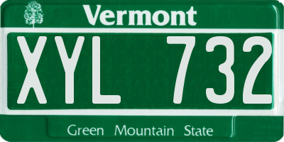 VT license plate XYL732