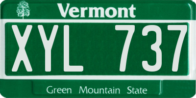 VT license plate XYL737