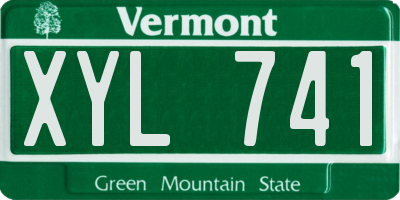 VT license plate XYL741