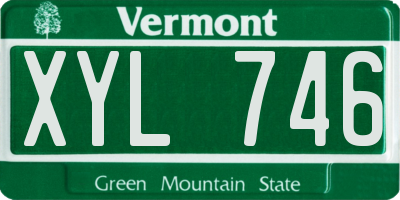 VT license plate XYL746