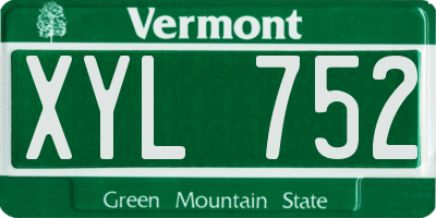 VT license plate XYL752