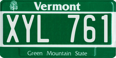 VT license plate XYL761