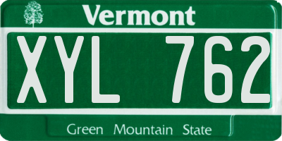 VT license plate XYL762