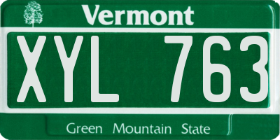VT license plate XYL763