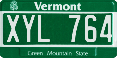 VT license plate XYL764