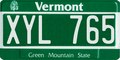 VT license plate XYL765