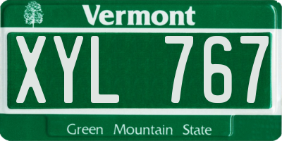 VT license plate XYL767