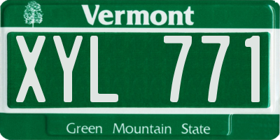 VT license plate XYL771
