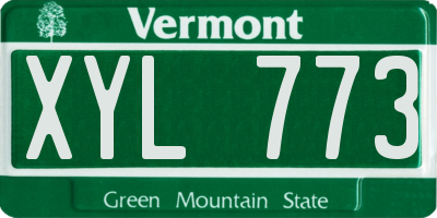 VT license plate XYL773