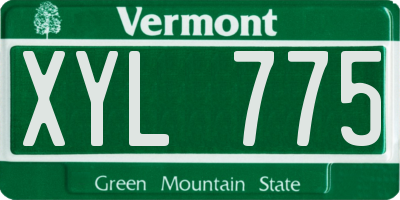 VT license plate XYL775