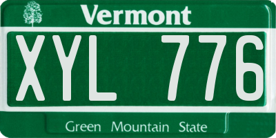 VT license plate XYL776