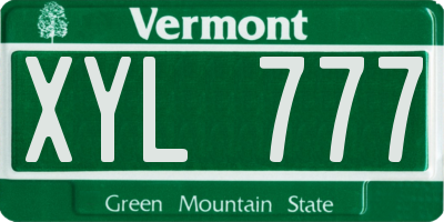 VT license plate XYL777