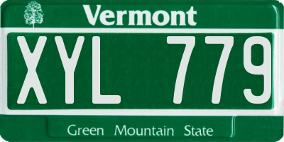 VT license plate XYL779