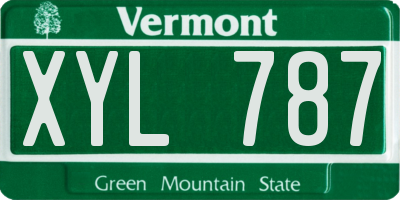 VT license plate XYL787
