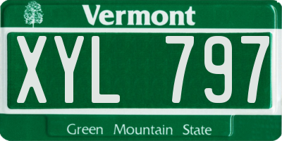 VT license plate XYL797