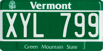 VT license plate XYL799