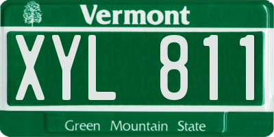 VT license plate XYL811