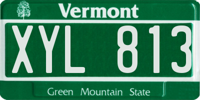 VT license plate XYL813