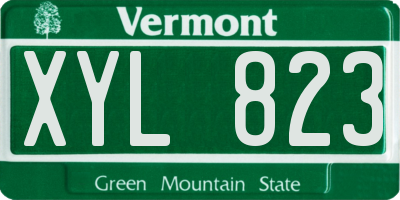 VT license plate XYL823