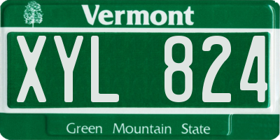 VT license plate XYL824