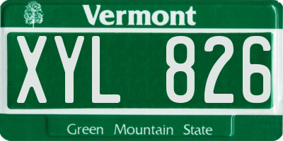 VT license plate XYL826