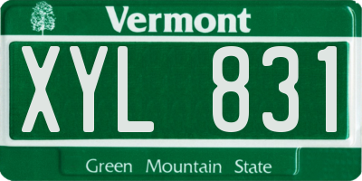 VT license plate XYL831