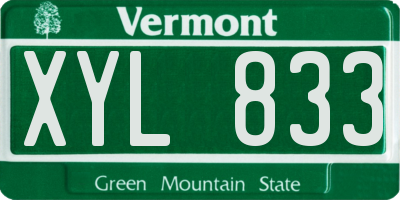 VT license plate XYL833