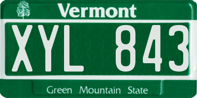 VT license plate XYL843