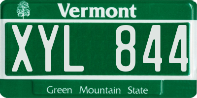 VT license plate XYL844