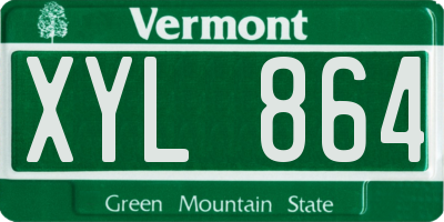 VT license plate XYL864