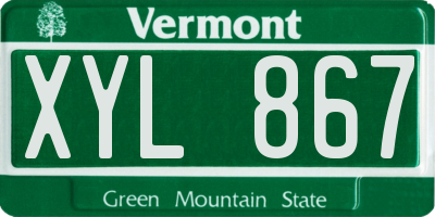 VT license plate XYL867