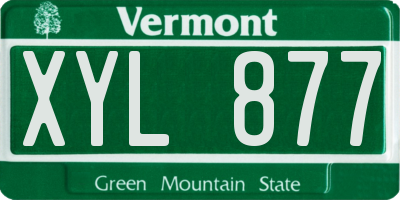 VT license plate XYL877