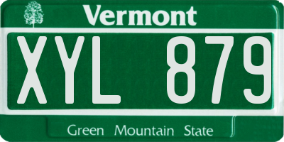 VT license plate XYL879