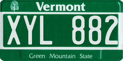 VT license plate XYL882