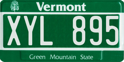 VT license plate XYL895