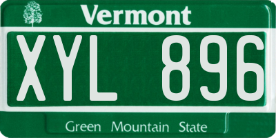 VT license plate XYL896