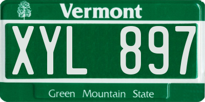 VT license plate XYL897