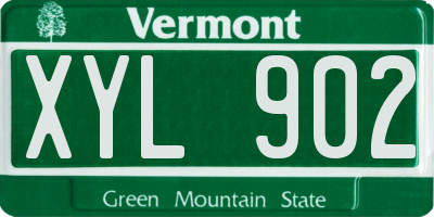 VT license plate XYL902
