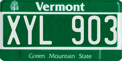 VT license plate XYL903