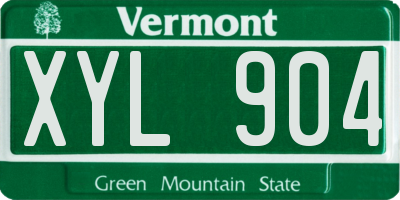 VT license plate XYL904