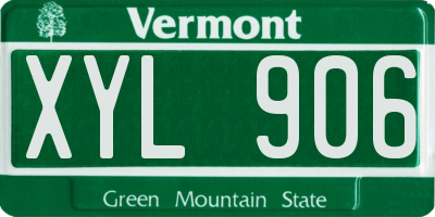 VT license plate XYL906