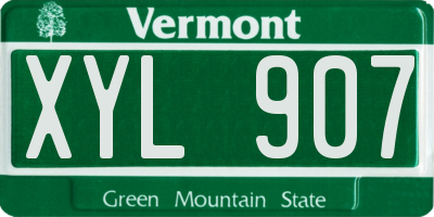 VT license plate XYL907