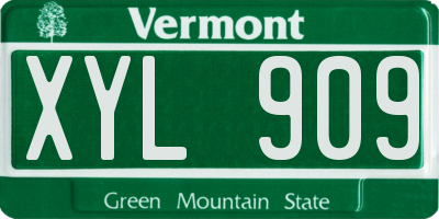 VT license plate XYL909