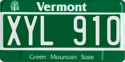 VT license plate XYL910