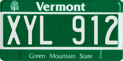 VT license plate XYL912