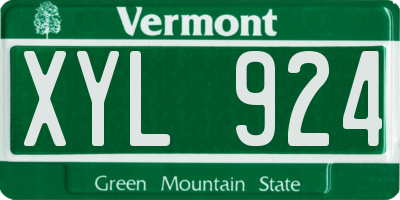 VT license plate XYL924