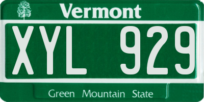 VT license plate XYL929
