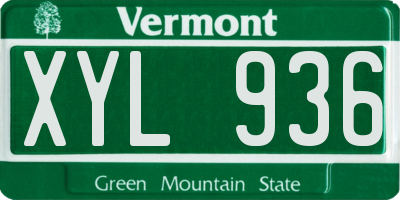 VT license plate XYL936
