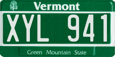 VT license plate XYL941